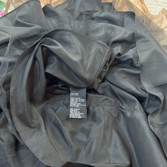 BA Nites mesh and embroidery tulle tutu strapless cocktail party dress, 15 NWT - Picture 10 of 12